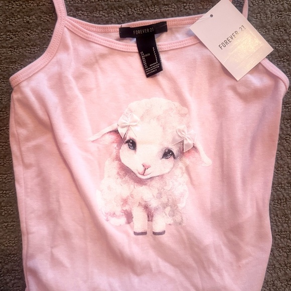 Forever 21 Light Pink Camisole with Lamb - Picture 3 of 4
